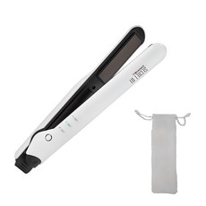 캐치웰 대용량 배터리 USB 충전식무선 고데기 secret01 + 파우치, 화이트