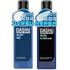 다슈 맨즈 아쿠아 딥 포텐 토너 153ml + 워터풀 올인원 로션 153ml, 1세트 - 남성화장품세트