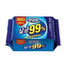 무궁화 살균 99% 빅 세탁비누, 450g, 6개 - 바이누누