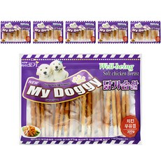 마이도기 강아지 간식, 치킨 + 우유껌, 300g, 6개