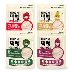 내아이애 유기농 떡뻥 쌀과자 4종 세트, 단호박, 고구마, 사과, 배, 30g, 1세트