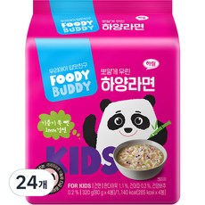 푸디버디 하양라면, 80g, 24개