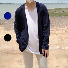남자 얇은 가디건 여름 로브 비치 오버핏