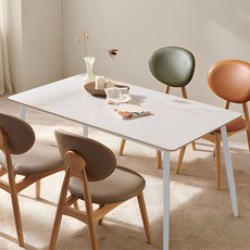 잉글랜더 그리츠 통세라믹 식탁 방문설치, 마블화이트 + 그레이 + 화이트, 4인용
