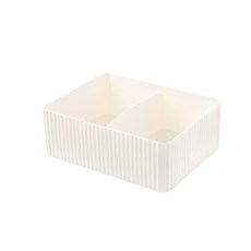 Dezaka 多用途分層化妝品收納包 白色, 1個