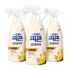 피죤 스프레이 섬유탈취제 옐로미모사 본품, 490ml, 3개