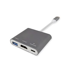 뉴비아 C타입 USB 3.0 멀티 포트 허브 c-hcu, 그레이, 1개