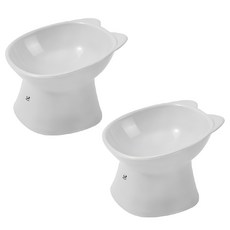 DING DONG PET 寵物湯姆斜面餐具, 灰色, 2個