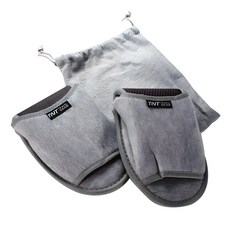 TNT TRAVEL LIGHT 折疊機上拖鞋 灰色, 1雙