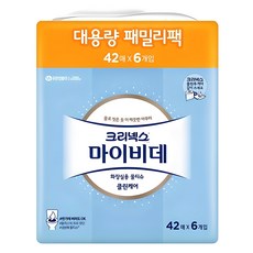 크리넥스 마이비데 화장실용 물티슈, 42매, 6개