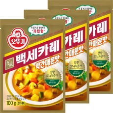 오뚜기 백세카레 과립형 약간매운맛, 100g, 3개