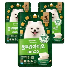 풀무원아미오 강아지 자연 담은 간식, 두부너겟, 80g, 3개