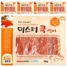 미스터쿡 강아지 스테이크 건조간식, 연어, 300g, 5개 연어, 300g, 5개