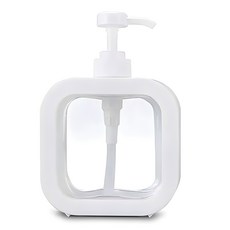 Core Trade透明方形大容量分配器 一般型 500ml, 1個, 白色