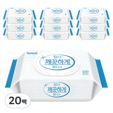 탐사 깨끗하게 물티슈, 100개입, 20개