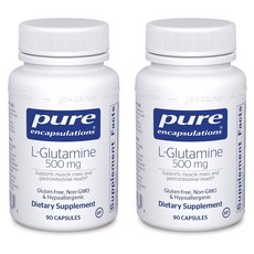 Pure Encapsulations 左旋麩醯胺酸膠囊 500mg, 90顆, 2罐