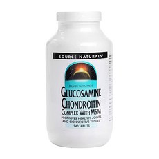 SOURCE NATURALS 葡萄糖胺軟骨素MSM複方錠, 240顆, 1罐