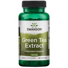 Swanson 斯旺森 綠茶萃取膠囊 500mg, 60顆, 1罐