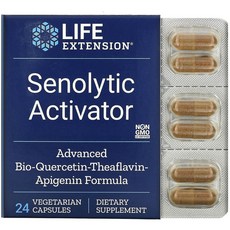 LIFE EXTENSION 槲皮素茶黄素素食膠囊, 24顆, 1盒