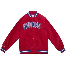 Mitchell & Ness 底特律活塞隊輕質緞面運動夾克