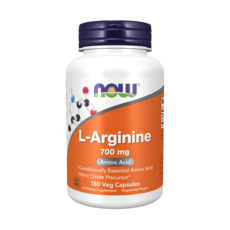 NOW Foods 左旋精胺酸植物膠囊 700mg, 180顆, 1罐