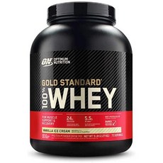 Optimum Nutrition 黃金標準乳清蛋白補充劑 香草冰淇淋, 1個, 2.27kg