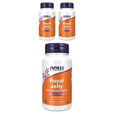 NOW Foods 蜂王乳素食膠囊 1500mg, 60顆, 3罐