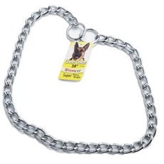 bosspet 訓練用寵物犬鐵鍊項圈 71cm, 1個, 銀