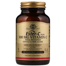 SOLGAR Ester-C Plus維他命C素食膠囊 500mg, 1個, 100顆
