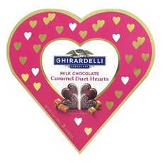 GHIRARDELLI 鷹牌 心形包裝牛奶巧克力&海鹽焦糖巧克力禮盒, 1份, 100g