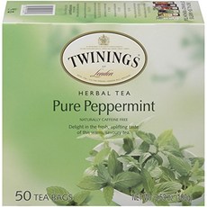 TWININGS 唐寧茶 薄荷草本茶包 無咖啡因, 2g, 50包, 1盒