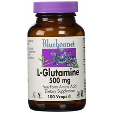 Bluebonnet 左旋麩醯胺酸素食膠囊 500mg, 100顆, 1罐