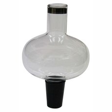 true Globe 葡萄酒起泡器倒酒器, 1個, 黑色+透明