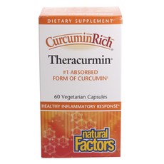 natural Factors 薑黃素萃取素食膠囊, 60顆, 1罐