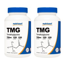 nutricost 甘胺酸甜菜鹼無麩質膠囊 750mg, 120顆, 2罐