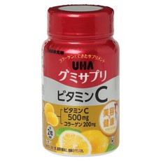 UHA 味覺糖 維他命C軟糖 檸檬口味 500mg, 1罐, 60顆