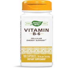Nature's Way 然萃維 維生素B6 50mg膠囊, 100顆, 1罐
