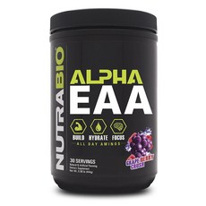 NUTRABIO Alpha EAA無麩質氨基酸保健粉 葡萄覆盆莓口味, 1個, 444克