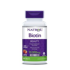 NATROL 維生素錠 10000mcg 草莓口味, 60顆, 1罐