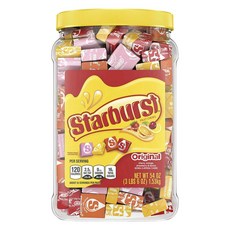 Starburst 水果軟糖 原味 櫻桃 柳橙 草莓和檸檬, 1個, 1.53kg