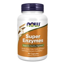 NOW Foods Super酵素補充膠囊, 1個, 90顆