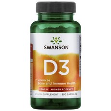 Swanson 斯旺森 維生素D3膠囊 2000IU, 250顆, 1罐