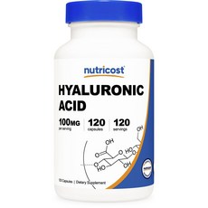 nutricost 玻尿酸補充膠囊 100mg, 120顆, 1罐