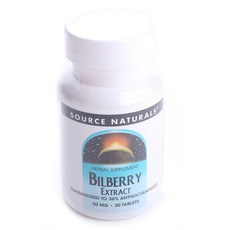 SOURCE NATURALS 山桑子萃取錠 50mg, 30顆, 1罐