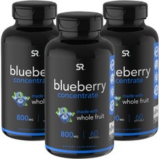 SPORTS RESEARCH 藍莓濃縮軟膠囊 800mg, 60顆, 3罐
