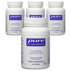 Pure Encapsulations 左旋離胺酸無麩質膠囊, 90顆, 4罐