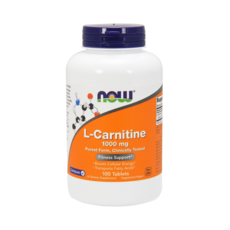 NOW Foods 左旋肉鹼錠 1000mg, 100顆, 1罐