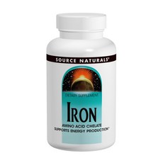 SOURCE NATURALS 鐵氨基酸基酯錠 無麩質無糖, 1瓶, 250顆