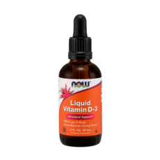 NOW Foods 維他命D-3滴劑, 1瓶, 59ml