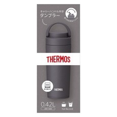 THERMOS 膳魔師 真空隔熱攜帶式手提保溫壺, 金屬灰, 420ml, 1個